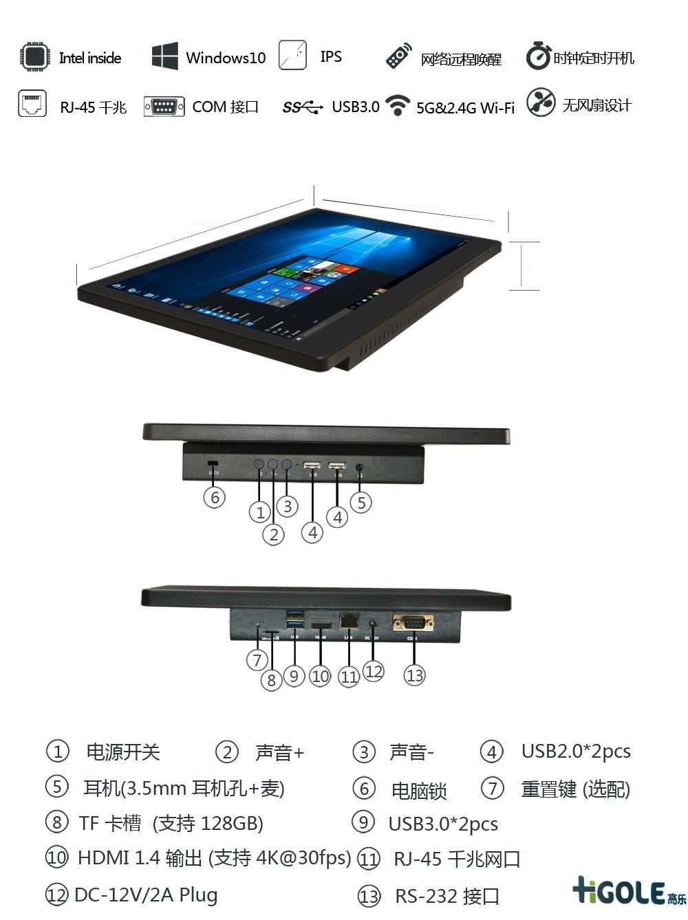 MES多串口工業平板電腦 MES多串口工業平板電腦